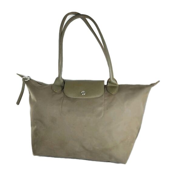 Longchamp Le Pliage Néo Nylon Green Medium Top Handle Travel Tote Purse Handbag - Picture 1 of 16